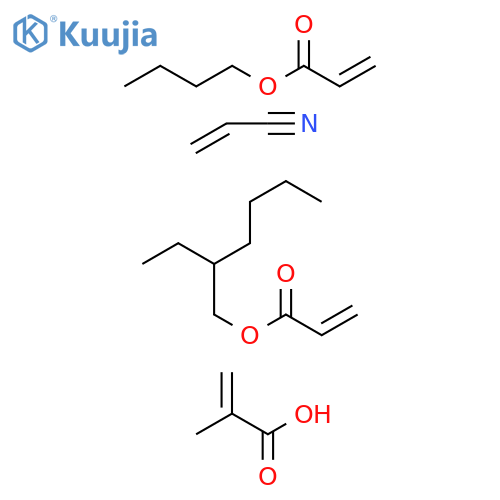 2-Propenoic acid, 2-methyl-, polymer with butyl 2-propenoate, 2-ethylhexyl 2-propenoate and 2-propenenitrile structure