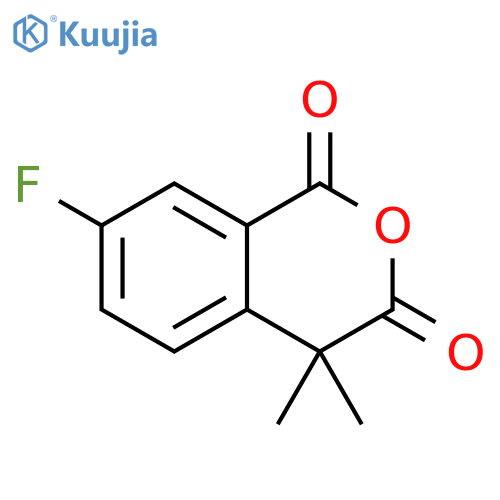 1H-2-BENZOPYRAN-1,3(4H)-DIONE, 7-FLUORO-4,4-DIMETHYL- structure