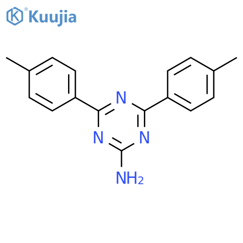 4,6-bis(4-methylphenyl)-1,3,5-triazin-2-amine structure