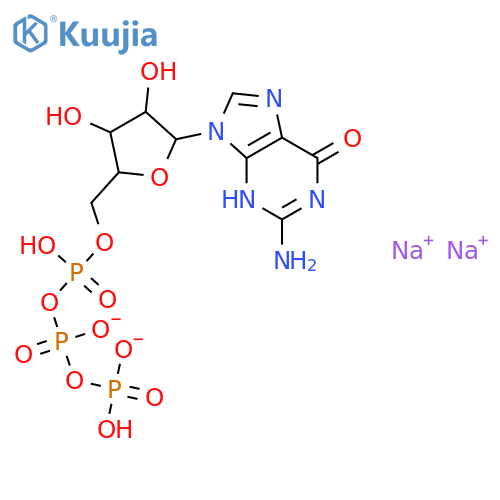 [[(2R,3S,4R,5R)-5-(2-amino-6-oxo-1H-purin-9-yl)-3,4-dihydroxy-tetrahydrofuran-2-yl]methoxy-hydroxy-phosphoryl] phosphono hydrogen phosphate;sodium salt structure