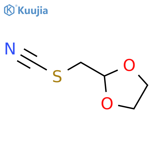 Thiocyanic acid, 1,3-dioxolan-2-ylmethyl ester structure
