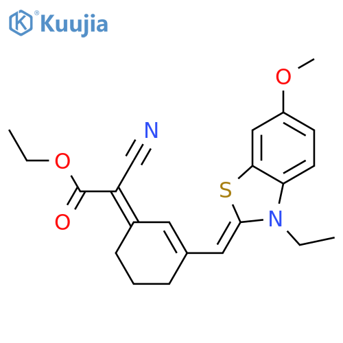 acetic acid, cyano[3-[(3-ethyl-6-methoxy-2(3h)-benzothiazolylidene)methyl]-2-cyclohexen-1-ylidene]-, ethyl ester structure