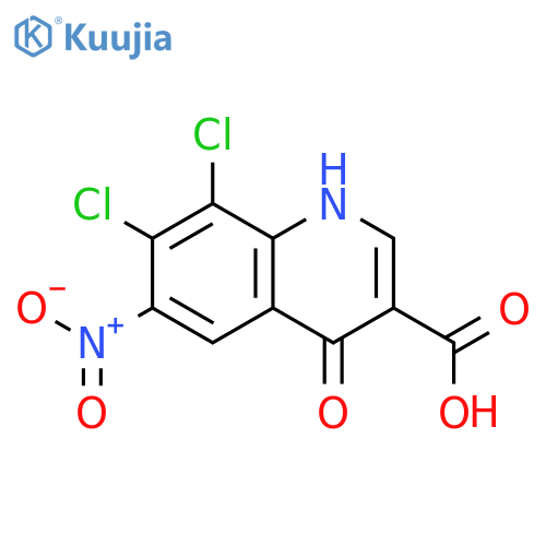 3-QUINOLINECARBOXYLIC ACID, 7,8-DICHLORO-1,4-DIHYDRO-6-NITRO-4-OXO- structure
