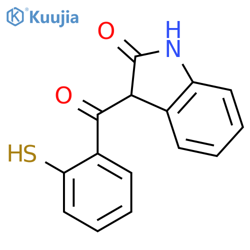 2H-Indol-2-one, 1,3-dihydro-3-(2-mercaptobenzoyl)- structure