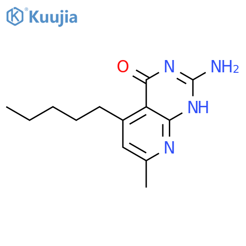 PYRIDO[2,3-D]PYRIMIDIN-4(1H)-ONE, 2-AMINO-7-METHYL-5-PENTYL- structure