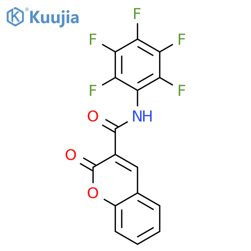 2H-1-BENZOPYRAN-3-CARBOXAMIDE, 2-OXO-N-(PENTAFLUOROPHENYL)- structure
