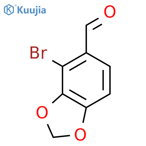4-Bromobenzo[d][1,3]dioxole-5-carbaldehyde structure