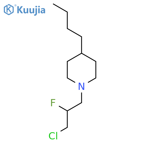 PIPERIDINE, 4-BUTYL-1-(3-CHLORO-2-FLUOROPROPYL)- structure