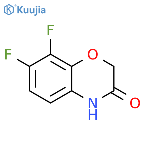 7,8-difluoro-3,4-dihydro-2H-1,4-benzoxazin-3-one structure
