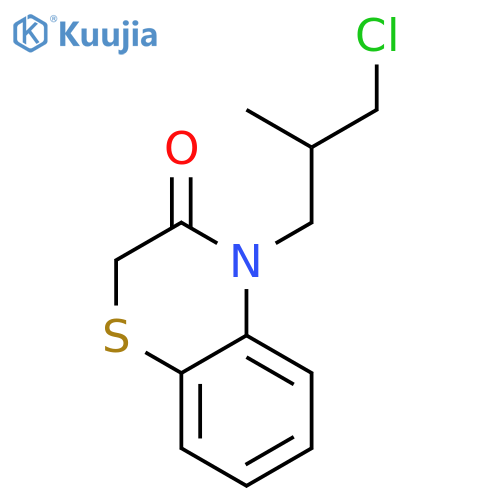2H-1,4-BENZOTHIAZIN-3(4H)-ONE, 4-(3-CHLORO-2-METHYLPROPYL)- structure