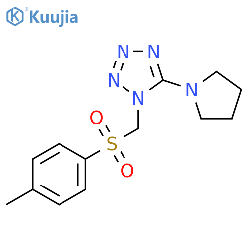 1H-TETRAZOLE, 1-[[(4-METHYLPHENYL)SULFONYL]METHYL]-5-(1-PYRROLIDINYL)- structure