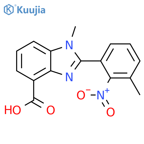1H-Benzimidazole-4-carboxylic acid,1-methyl-2-(3-methyl-2-nitrophenyl)- structure