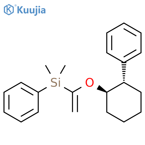 Silane, dimethylphenyl[1-[[(1R,2S)-2-phenylcyclohexyl]oxy]ethenyl]- structure