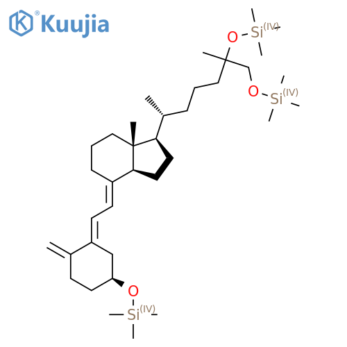 [(1S,3E)-3-[(2E)-2-[(1R,3As,7aR)-7a-methyl-1-[(2R)-6-methyl-6,7-bis(trimethylsilyloxy)heptan-2-yl]-2,3,3a,5,6,7-hexahydro-1H-inden-4-ylidene]ethylidene]-4-methylidenecyclohexyl]oxy-trimethylsilane structure