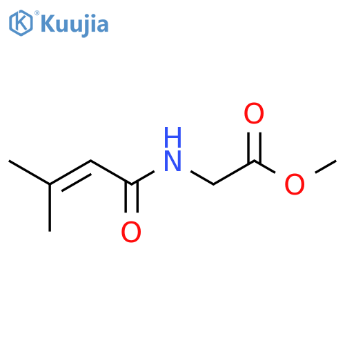 Glycine, N-(3-methyl-1-oxo-2-butenyl)-, methyl ester structure