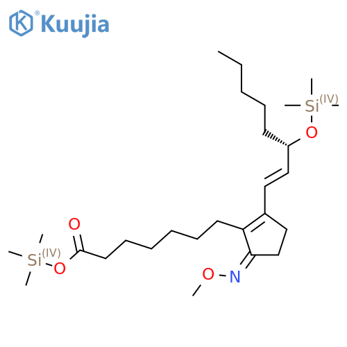 Prosta-8(12),13-dien-1-oic acid, 9-(methoxyimino)-15-[(trimethylsilyl) oxy]-, trimethylsilyl ester, (13E,15S)- structure