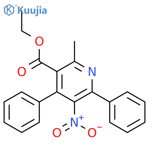3-Pyridinecarboxylic acid, 2-methyl-5-nitro-4,6-diphenyl-, ethyl ester structure