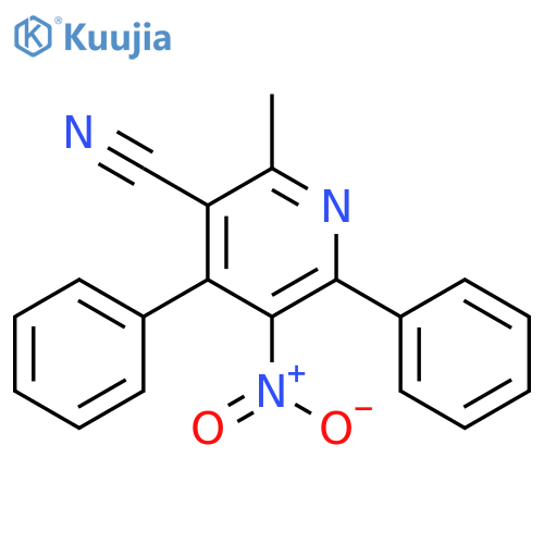 3-PYRIDINECARBONITRILE, 2-METHYL-5-NITRO-4,6-DIPHENYL- structure