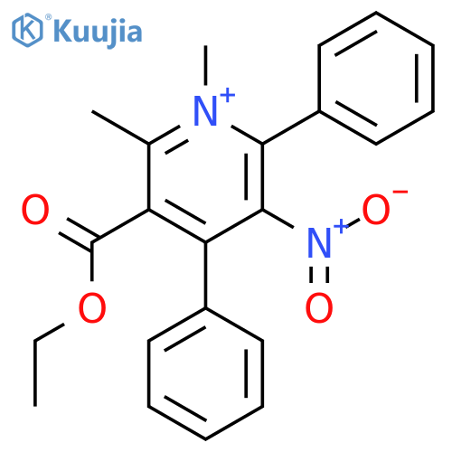 Pyridinium, 3-(ethoxycarbonyl)-1,2-dimethyl-5-nitro-4,6-diphenyl- structure