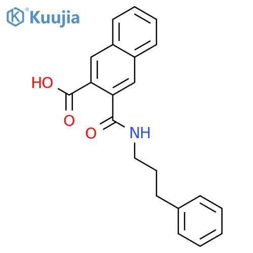 2-NAPHTHALENECARBOXYLIC ACID, 3-[[(3-PHENYLPROPYL)AMINO]CARBONYL]- structure