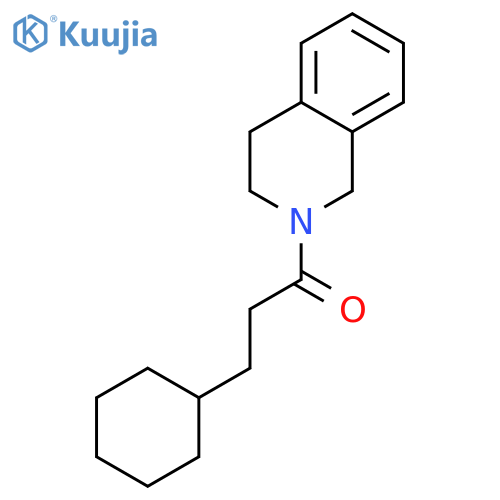 2-(3-cyclohexylpropanoyl)-1,2,3,4-tetrahydroisoquinoline structure