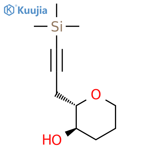 2H-PYRAN-3-OL, TETRAHYDRO-2-[3-(TRIMETHYLSILYL)-2-PROPYNYL]-, (2S,3R)- structure