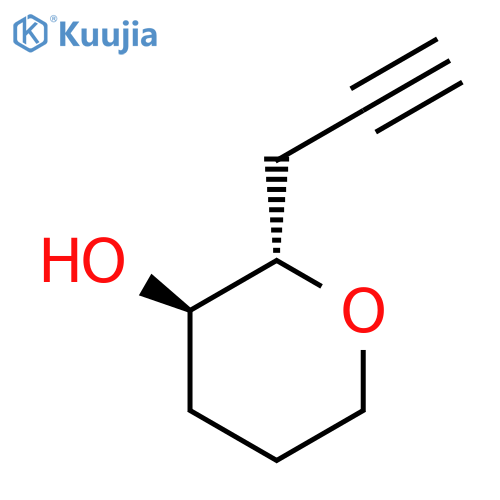 2H-PYRAN-3-OL, TETRAHYDRO-2-(2-PROPYNYL)-, (2S,3R)- structure