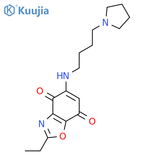 4,7-BENZOXAZOLEDIONE, 2-ETHYL[[4-(1-PYRROLIDINYL)BUTYL]AMINO]- structure