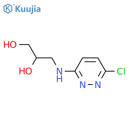 3-[(6-chloro-3-pyridazinyl)amino]-1,2-Propanediol structure