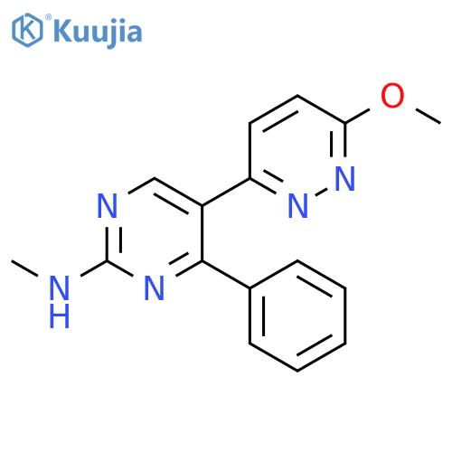 2-Pyrimidinamine, 5-(6-methoxy-3-pyridazinyl)-N-methyl-4-phenyl- structure