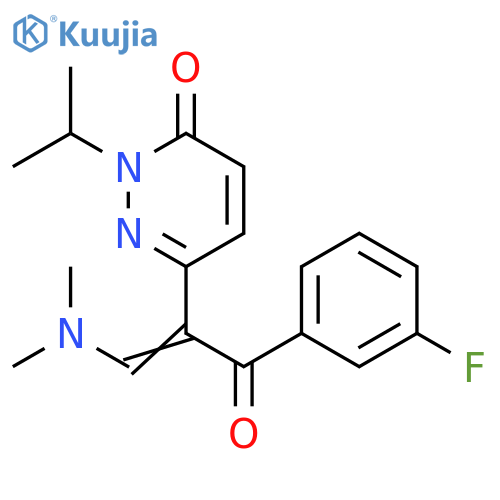 3(2H)-Pyridazinone,6-[2-(dimethylamino)-1-(3-fluorobenzoyl)ethenyl]-2-(1-methylethyl)- structure
