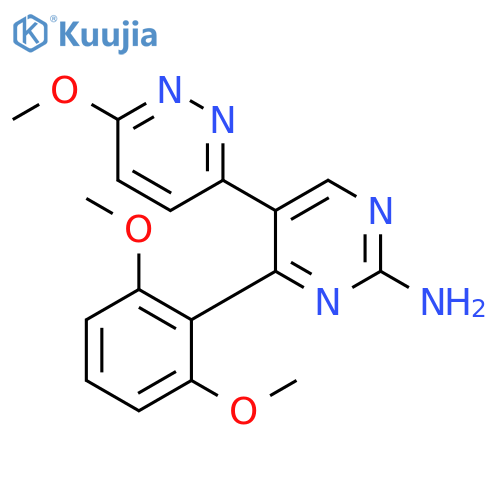2-Pyrimidinamine,4-(2,6-dimethoxyphenyl)-5-(6-methoxy-3-pyridazinyl)- structure