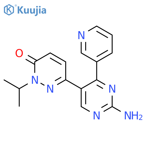 3(2H)-Pyridazinone,6-[2-amino-4-(3-pyridinyl)-5-pyrimidinyl]-2-(1-methylethyl)- structure