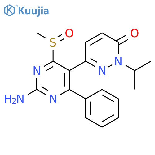 3(2H)-Pyridazinone,6-[2-amino-4-(methylsulfinyl)-6-phenyl-5-pyrimidinyl]-2-(1-methylethyl)- structure