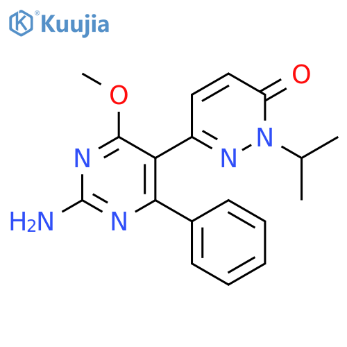 3(2H)-Pyridazinone,6-(2-amino-4-methoxy-6-phenyl-5-pyrimidinyl)-2-(1-methylethyl)- structure
