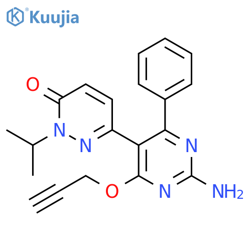 3(2H)-Pyridazinone,6-[2-amino-4-phenyl-6-(2-propynyloxy)-5-pyrimidinyl]-2-(1-methylethyl)- structure