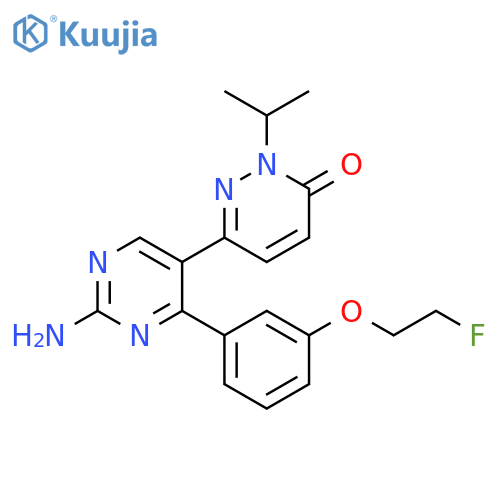 3(2H)-Pyridazinone,6-[2-amino-4-[3-(2-fluoroethoxy)phenyl]-5-pyrimidinyl]-2-(1-methylethyl)- structure