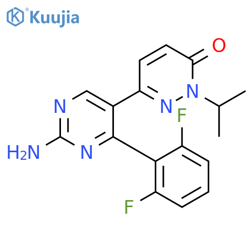 3(2H)-Pyridazinone,6-[2-amino-4-(2,6-difluorophenyl)-5-pyrimidinyl]-2-(1-methylethyl)- structure