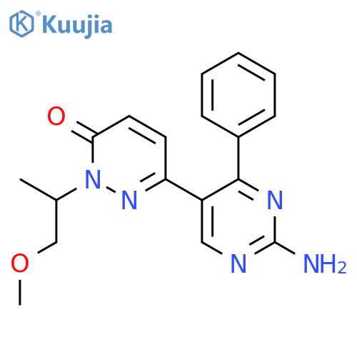 3(2H)-Pyridazinone,6-(2-amino-4-phenyl-5-pyrimidinyl)-2-(2-methoxy-1-methylethyl)- structure