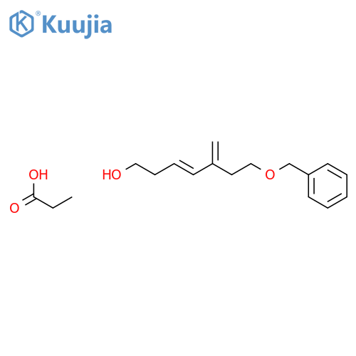 3-Hepten-1-ol, 5-methylene-7-(phenylmethoxy)-, propanoate, (3E)- structure