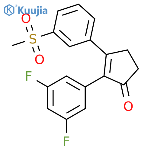 2-Cyclopenten-1-one,2-(3,5-difluorophenyl)-3-[3-(methylsulfonyl)phenyl]- structure