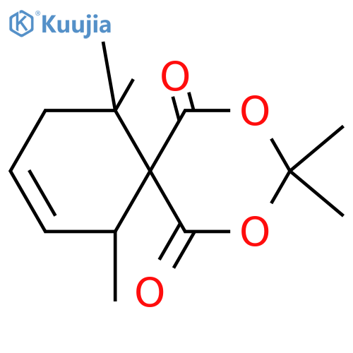 2,4-Dioxaspiro[5.5]undec-8-ene-1,5-dione, 3,3,7,11,11-pentamethyl- structure
