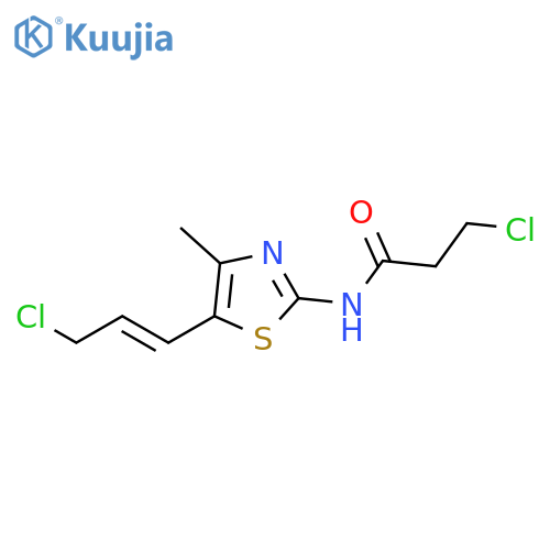 Propanamide, 3-chloro-N-[5-(3-chloro-1-propenyl)-4-methyl-2-thiazolyl]- structure