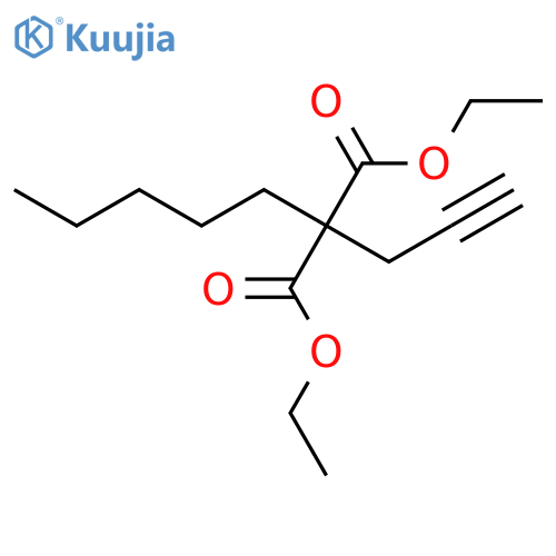 Propanedioic acid, pentyl-2-propynyl-, diethyl ester structure