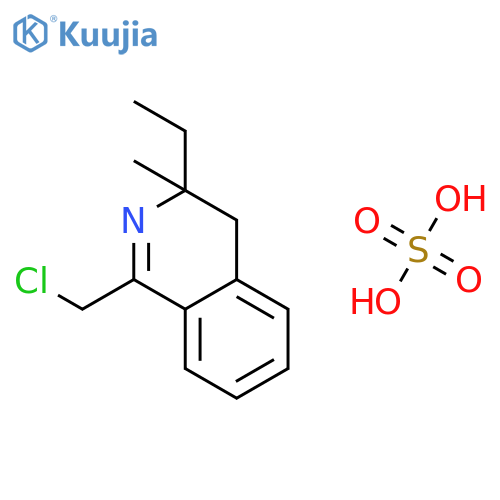 Isoquinoline, 1-(chloromethyl)-3-ethyl-3,4-dihydro-3-methyl-, sulfate (1:1) structure