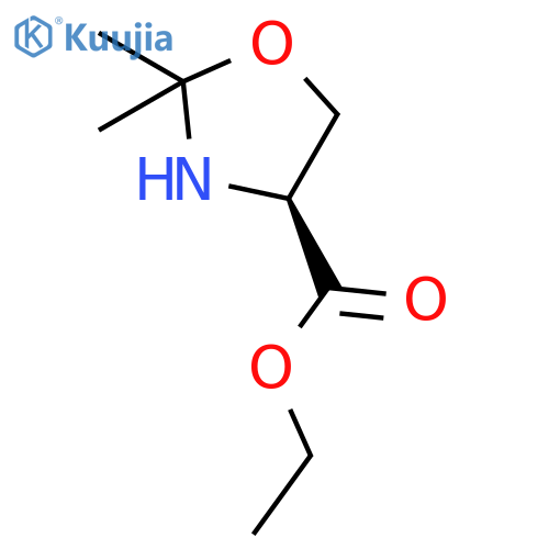 4-OXAZOLIDINECARBOXYLIC ACID, 2,2-DIMETHYL-, ETHYL ESTER, (4S)- structure