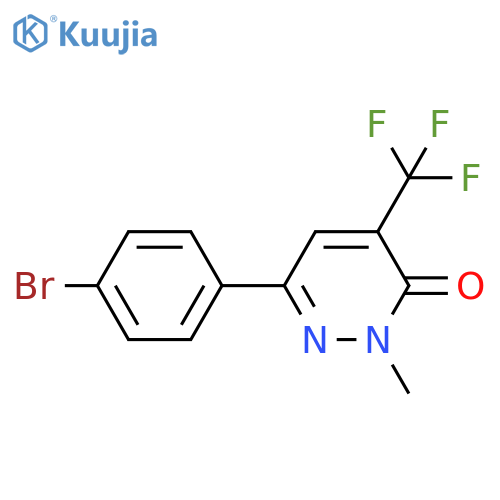 3(2H)-PYRIDAZINONE, 6-(4-BROMOPHENYL)-2-METHYL-4-(TRIFLUOROMETHYL)- structure