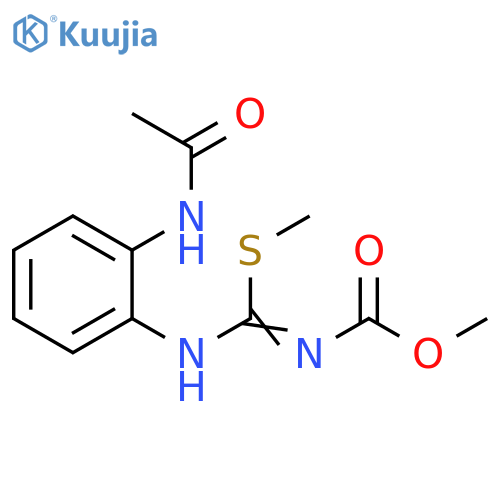 Carbamic acid, [[[2-(acetylamino)phenyl]amino](methylthio)methylene]-, methyl ester (9CI) structure