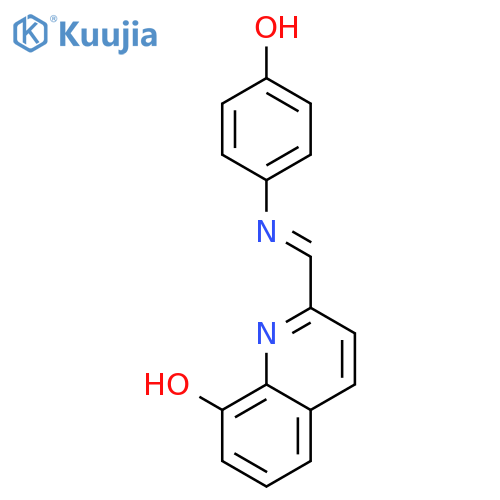 8-Quinolinol, 2-[[(4-hydroxyphenyl)imino]methyl]- structure