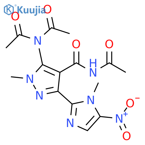 1H-Pyrazole-4-carboxamide, N-acetyl-5-(diacetylamino)-1-methyl-3-(1-methyl-5-nitro-1H-imidazol-2-yl)- structure